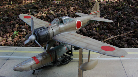Maquette de Nakajima A6M2 Rufe - image 1