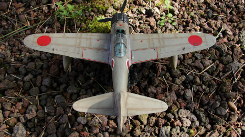Maquette de Nakajima A6M2 Rufe - image 5