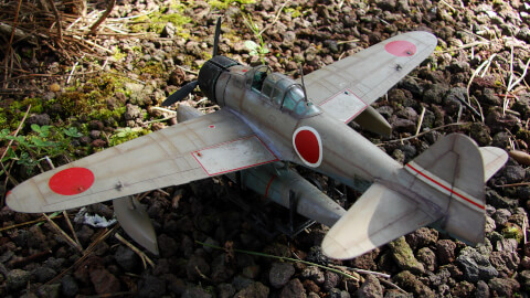 Maquette de Nakajima A6M2 Rufe - image 6