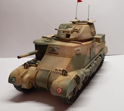 Maquette de CHAR ANGLAIS GRANT CAMOUFLAGE DESERT - image 3
